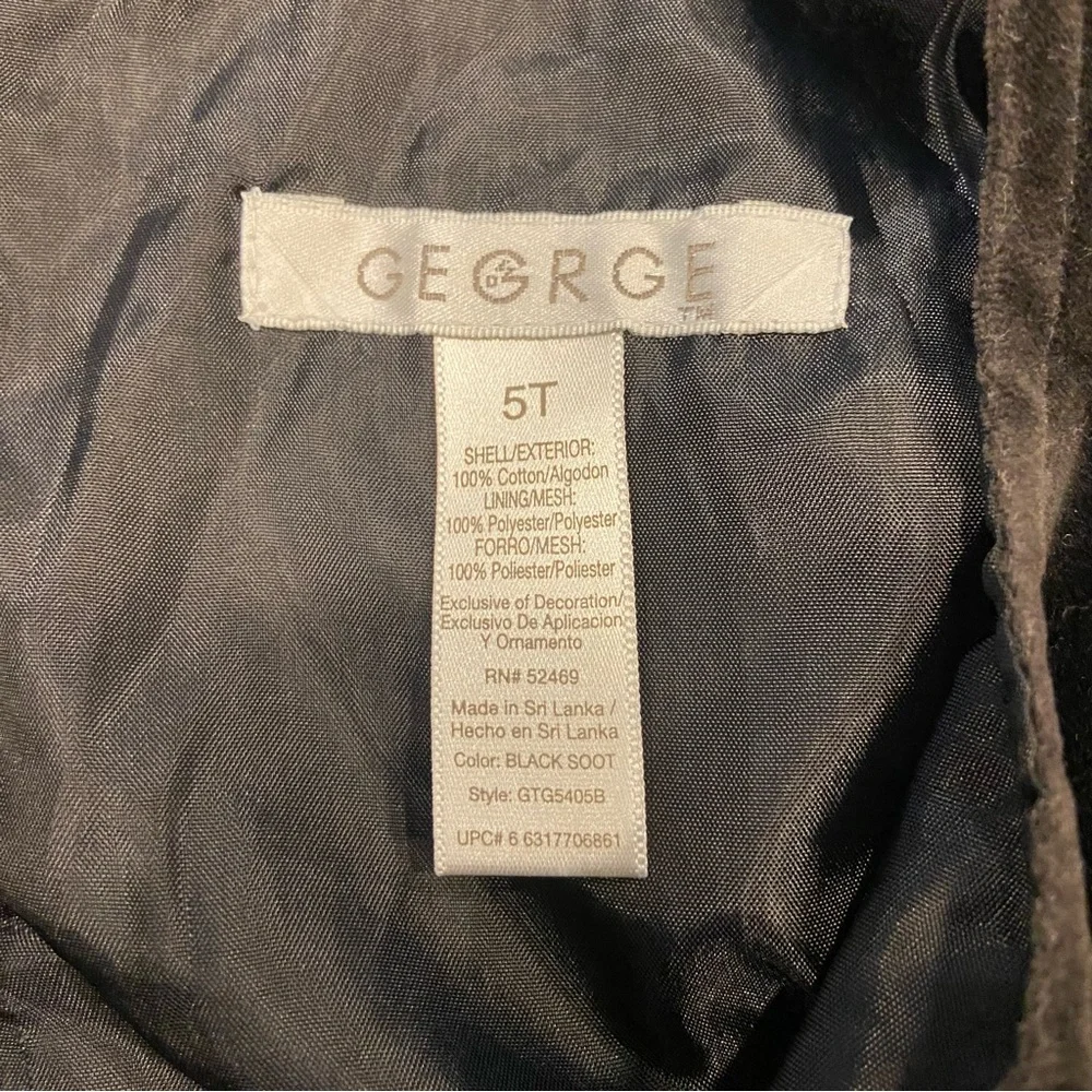 Black Velvet dress size 5T